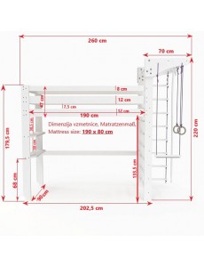 Lit enfant avec échelle – sommeil, jeu et mouvement en un