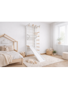 Échelle suédoise blanche avec accessoires – Agrès certifié pour la maison